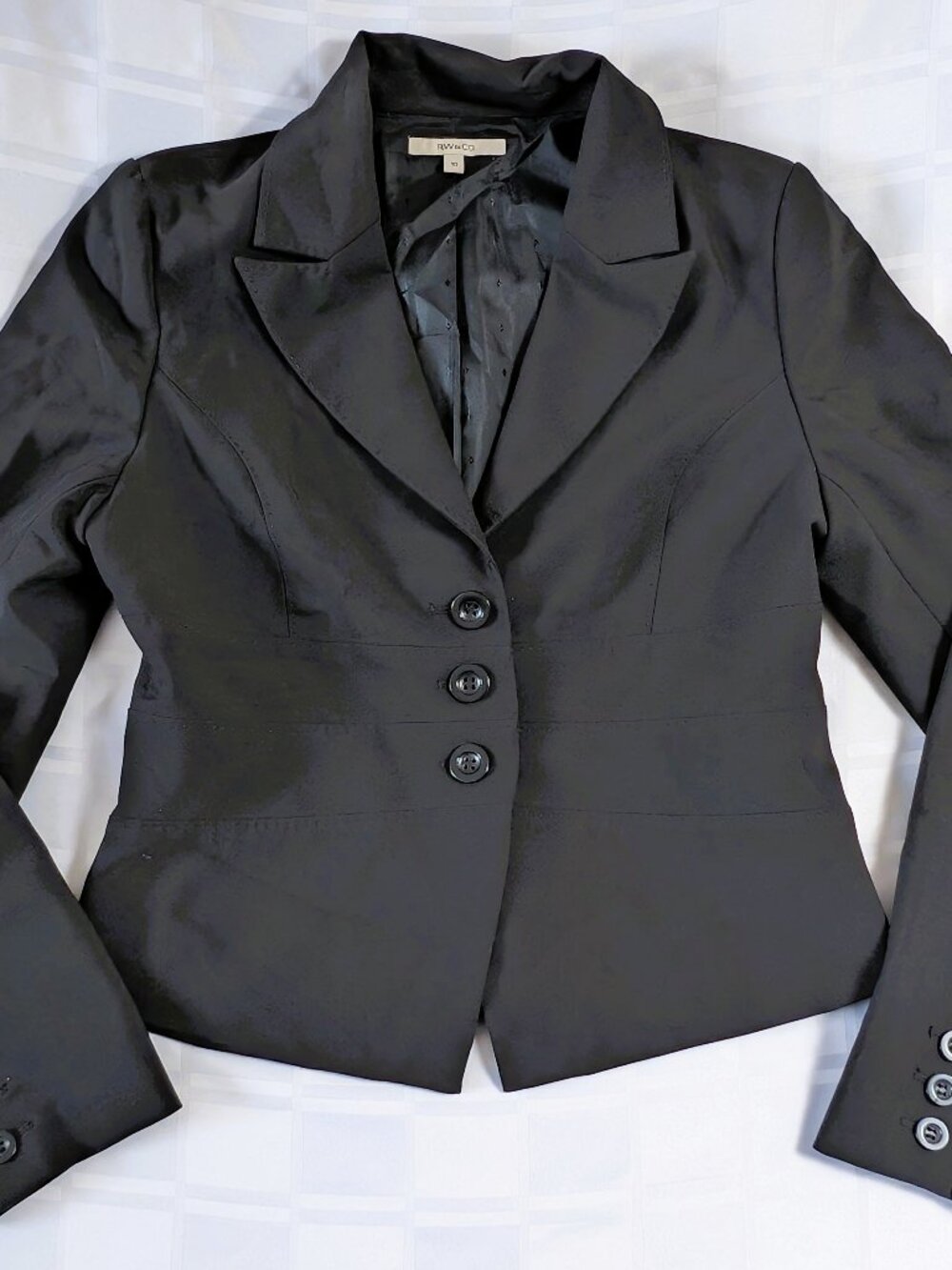 RW&CO WOMEN'S GRAY BLAZER BUSINESS JACKET FASHION FORMAL WEAR SIZE 10 STYLE